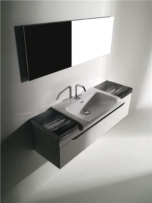 Lavabo semincasso con mobile Inka per il bagno bello e funzionale