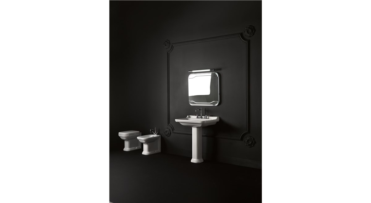 lavabo 80 cod 4141, lavabo 60 su colonna cod 4170, Vaso unico cod 4118, Bidet Monoforo cod 4121